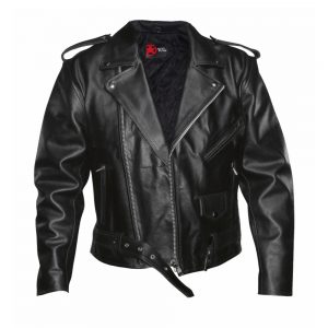 Áo da Black Biker Leather Jacket